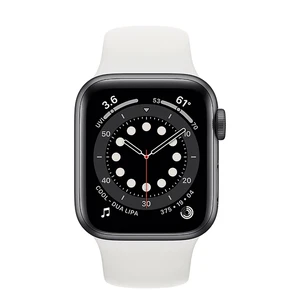 Смарт-годинник Apple Watch Series 6 GPS, 40mm Space Gray Aluminum Case with White Sport Band (MG1A3) - Фото 2