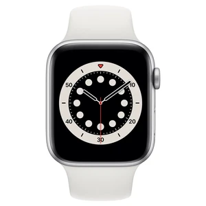 Смарт-годинник Apple Watch Series 6 GPS, 44mm Silver Aluminum Case with White Sand Sport Band (M00D3) - Фото 2