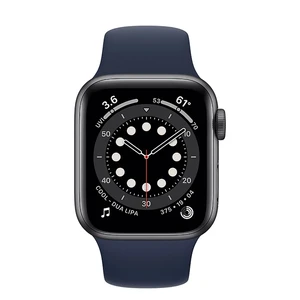 Смарт-часы Apple Watch Series 6 GPS, 40mm Space Gray Aluminum Case with Deep Navy Sport Band (MG1A3) - Фото 2