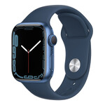 Смарт-годинник Apple Watch Series 7 GPS, 41mm Blue Aluminium Case with Abyss Blue Sport Band (MKN13)