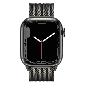 Смарт-годинник Apple Watch Series 7 GPS + Cellural, 41mm Graphite Stainless Steel Case with Graphite Milanese Loop (MKLF3) - Фото 2