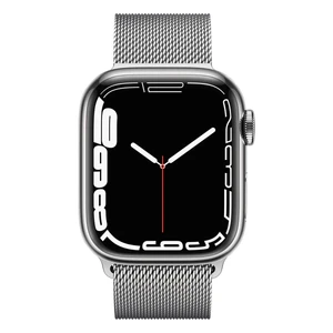 Смарт-годинник Apple Watch Series 7 GPS + Cellural, 41mm Silver Stainless Steel Case with Silver Milanese Loop (MKHF3) - Фото 2