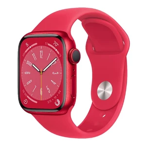 Смарт-годинник Apple Watch Series 8 GPS+Cellular, 41mm (PRODUCT)RED Aluminum Case with (PRODUCT)RED Sport Band (MNJ23) MNJ23 - Фото 1