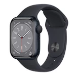Смарт-часы Apple Watch Series 8 GPS, 41mm Midnight Aluminum Case with Midnight Sport Band (MNP53)