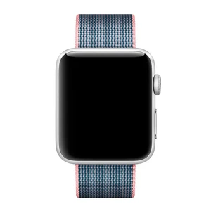 Ремінець Apple Ultra 49mm | 45mm | 44mm | 42mm Light Pink | Midnight Blue Woven Nylon (MNKG2) для Apple Watch - Фото 2