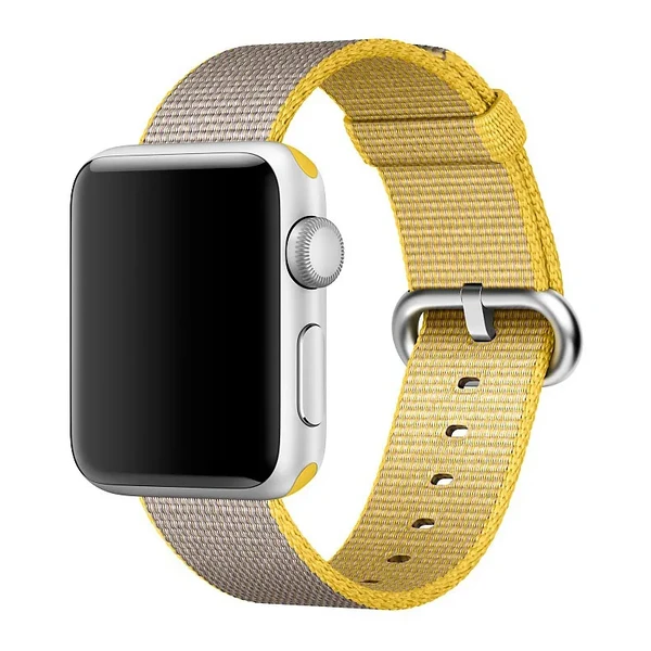 Ремінець Apple 41mm | 40mm | 38mm Yellow | Light Gray Woven Nylon (MNK72) для Apple Watch у Вінниці