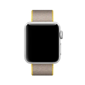Ремешок Apple 41mm | 40mm | 38mm Yellow | Light Gray Woven Nylon (MNK72) для Apple Watch - Фото 2