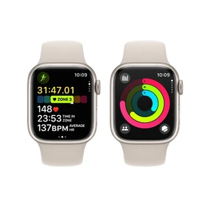 Смарт-годинник Apple Watch Series 9 GPS + Cellular 41mm Starlight Aluminium Case з Starlight Sport Band (MRHN3) - Фото 8