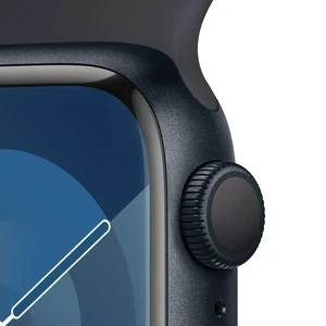 Смарт-часы Apple Watch Series 9 GPS, 45mm Midnight Aluminum Case with Midnight Sport Band - M/L (MR9A3) - Фото 5