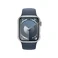 Смарт-часы Apple Watch Series 9 GPS, 45mm Silver Aluminum Case with Storm Blue Sport Band - M/L (MR9E3) - Фото 2
