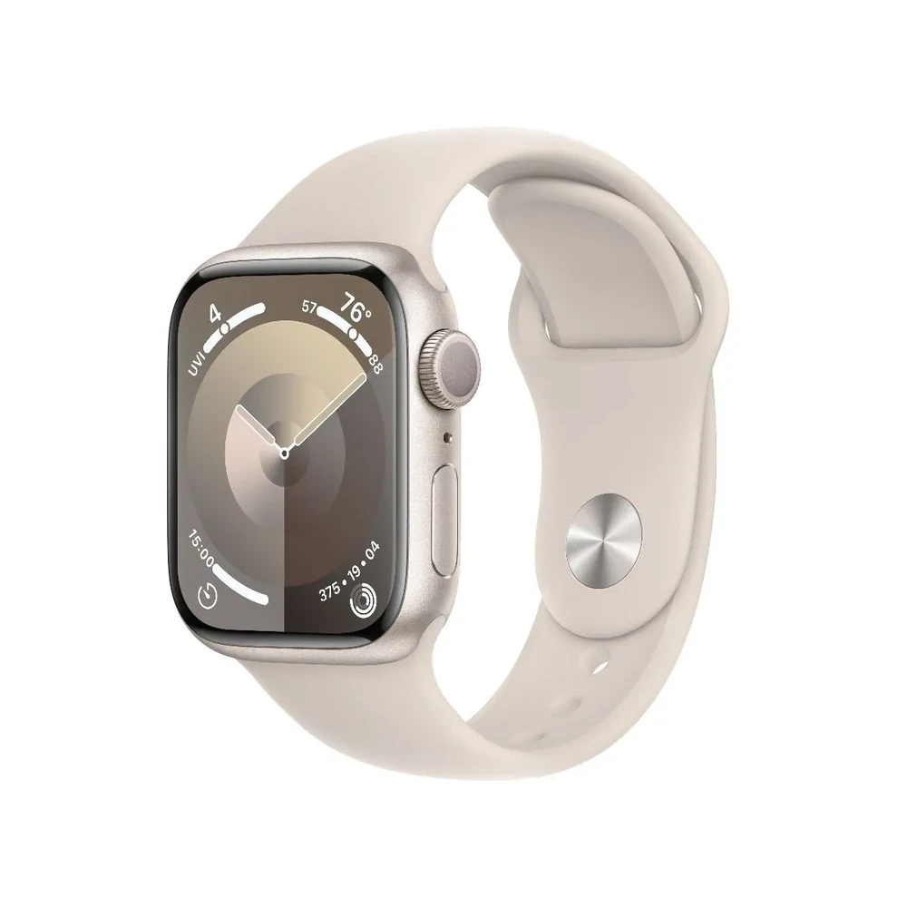 Смарт-годинник Apple Watch Series 9 GPS, 41mm Starlight Aluminum Case with Starlight Sport Band - M/L (MR8U3)