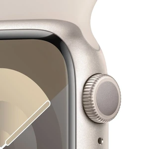 Смарт-годинник Apple Watch Series 9 GPS, 41mm Starlight Aluminum Case with Starlight Sport Band - M/L (MR8U3) - Фото 4