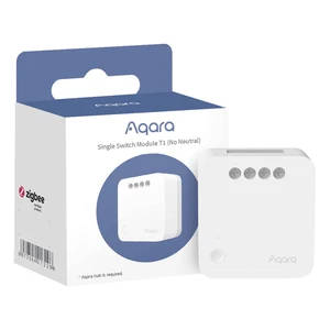 Розумне одноканальное бездротове реле без нейтралі Aqara Single Switch Module T1 (No Neutral) HomeKit - Фото 4
