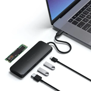 Хаб (адаптер) USB-C Satechi Hybrid Multiport с карманом для SSD Black для MacBook | iPad - Фото 4