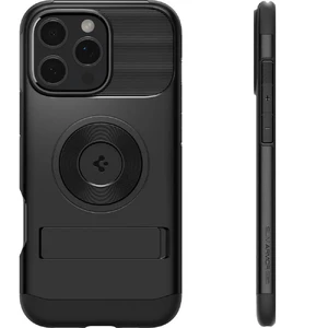 Черный чехол Spigen Slim Armor Mag MagSafe для iPhone 16 Pro - Фото 9