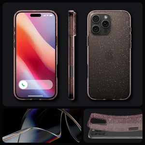 Розовый блестящий чехол Spigen Liquid Crystal для iPhone 16 Pro - Фото 10
