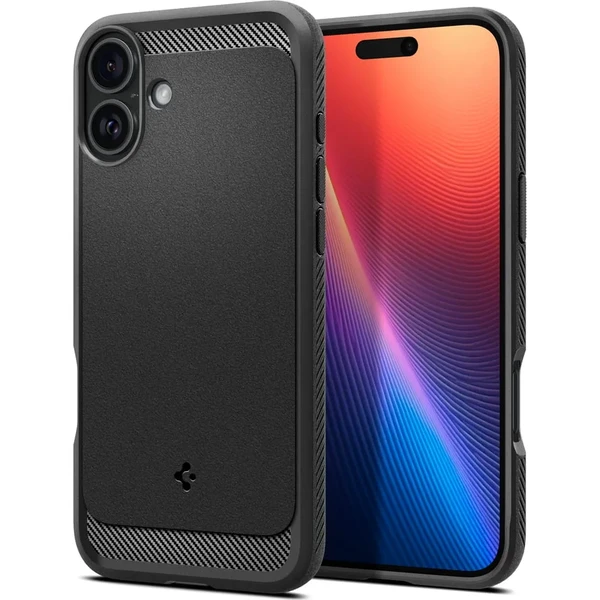 Чорний чохол MagSafe Spigen Rugged Armor для iPhone 16 Plus в Виннице