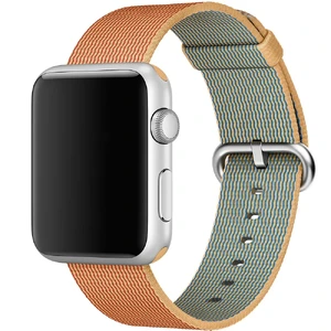 Нейлоновий ремінець iLoungeMax Woven Nylon Gold | Red для Apple Watch 41mm | 40mm | 38mm - Фото 2