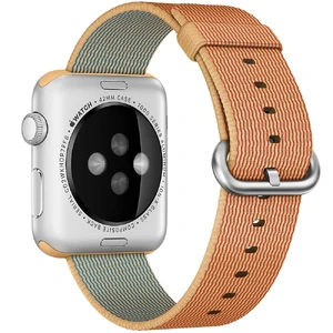 Нейлоновий ремінець iLoungeMax Woven Nylon Gold | Red для Apple Watch 41mm | 40mm | 38mm  - Фото 1