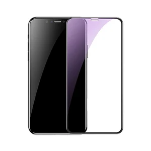 Повноекранне захисне скло Baseus 0.2 mm Arc-Surface Anti-Blue Light Black для iPhone 11 | XR