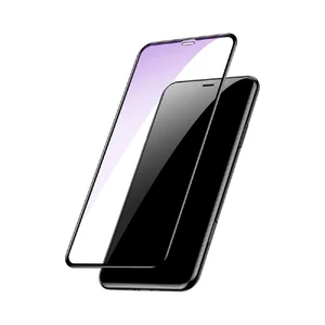 Повноекранне захисне скло Baseus 0.2 mm Arc-Surface Anti-Blue Light Black для iPhone 11 | XR - Фото 2