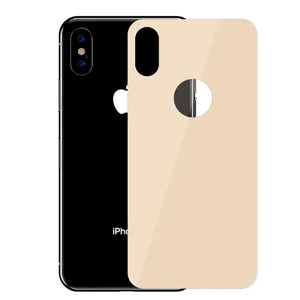 Захисне скло на задню панель Baseus 0.3mm Full Tempered Glass Gold для iPhone X | XS SGAPIPH58-BM0V - Фото 1