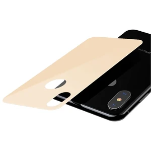 Захисне скло на задню панель Baseus 0.3mm Full Tempered Glass Gold для iPhone X | XS - Фото 3