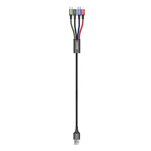 Кабель Baseus Rapid Series 4-in-1 USB to Lightning x2 | Micro USB | USB Type-C 1.2m - Фото 2
