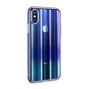 Чехол Baseus Aurora Series Transparent Blue для iPhone X | XS - Фото 2