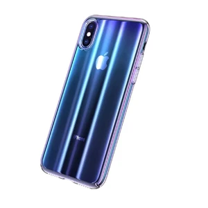 Чехол Baseus Aurora Series Transparent Blue для iPhone X | XS - Фото 3
