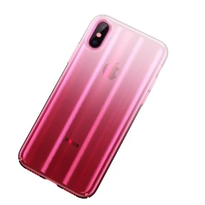 Чехол Baseus Aurora Series Transparent Pink для iPhone X | XS - Фото 4