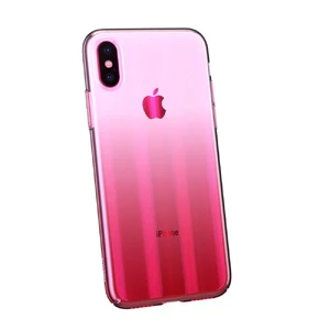 Чехол Baseus Aurora Series Transparent Pink для iPhone X | XS - Фото 2