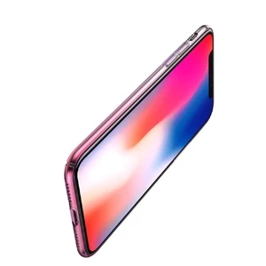 Чехол Baseus Aurora Series Transparent Pink для iPhone X | XS - Фото 5