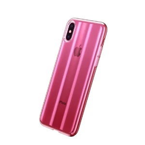 Чехол Baseus Aurora Series Transparent Pink для iPhone X | XS - Фото 3