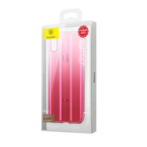 Чехол Baseus Aurora Series Transparent Pink для iPhone X | XS - Фото 7