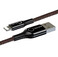 Нейлоновый кабель Baseus C-Shaped Light Intelligent Power-Off Cable Black USB to Lightning 1m - Фото 3