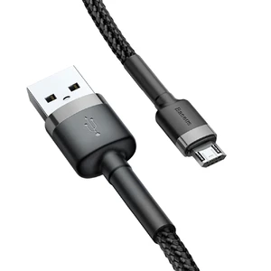 Нейлоновий кабель Baseus Cafule Cable USB для Micro-USB 1m Grey | Black - Фото 4