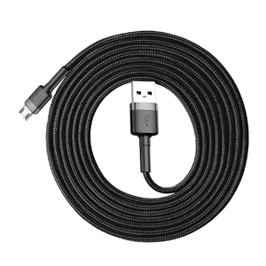 Нейлоновий кабель Baseus Cafule Cable USB для Micro-USB 1m Grey | Black - Фото 2