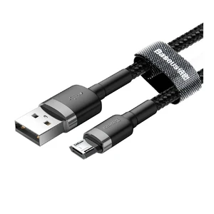Нейлоновий кабель Baseus Cafule Cable USB для Micro-USB 1m Grey | Black - Фото 3