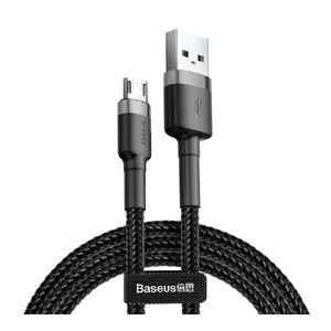 Нейлоновий кабель Baseus Cafule Cable USB для Micro-USB 1m Grey | Black CAMKLF-CG1 - Фото 1