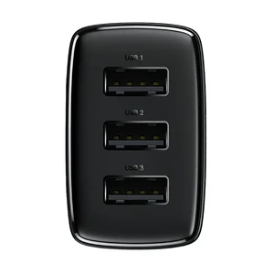 Сетевое зарядное устройство Baseus Compact Charger 3xUSB-A 17W Black - Фото 3