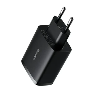 Сетевое зарядное устройство Baseus Compact Charger 3xUSB-A 17W Black - Фото 5
