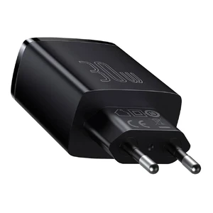 Швидкий мережевий зарядний пристрій Baseus Compact Quick Charger 2xUSB-A + USB-C 30W - Фото 2