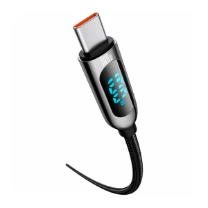 Нейлоновый кабель с дисплеем Type-C to Type-C Baseus Data Cable PD 100W (2m) - Фото 3