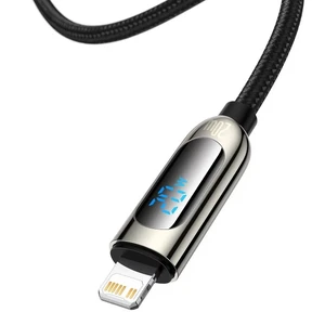 Нейлоновый кабель с дисплеем Baseus Display Fast Charging Type-C to Lightning 20W (1m) - Фото 3