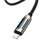 Нейлоновий кабель з дисплеєм Baseus Display Fast Charging Type-C to Lightning 20W (1m) - Фото 3