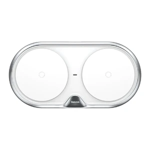 Бездротова зарядка Baseus Dual Plastic Style White 10W WXSJK-02 - Фото 1