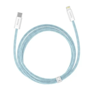 Нейлоновый кабель Baseus Type-C to Lightning для быстрой зарядки iPhone 20W (1m) Blue - Фото 2