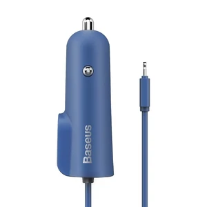 Автозарядка Baseus Energy Station with Line Blue с Lightning кабелем - Фото 6