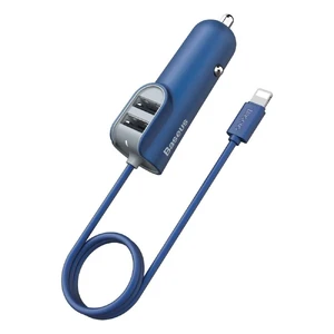 Автозарядка Baseus Energy Station with Line Blue с Lightning кабелем CCNL-03 - Фото 1